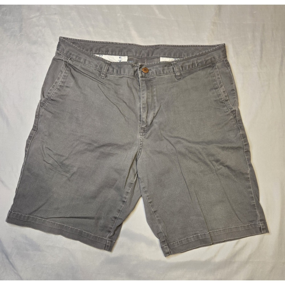 Tommy Bahama Shorts Mens 36 Gray Flat Front Pockets Stretch‎ Cotton 10"  Inseam